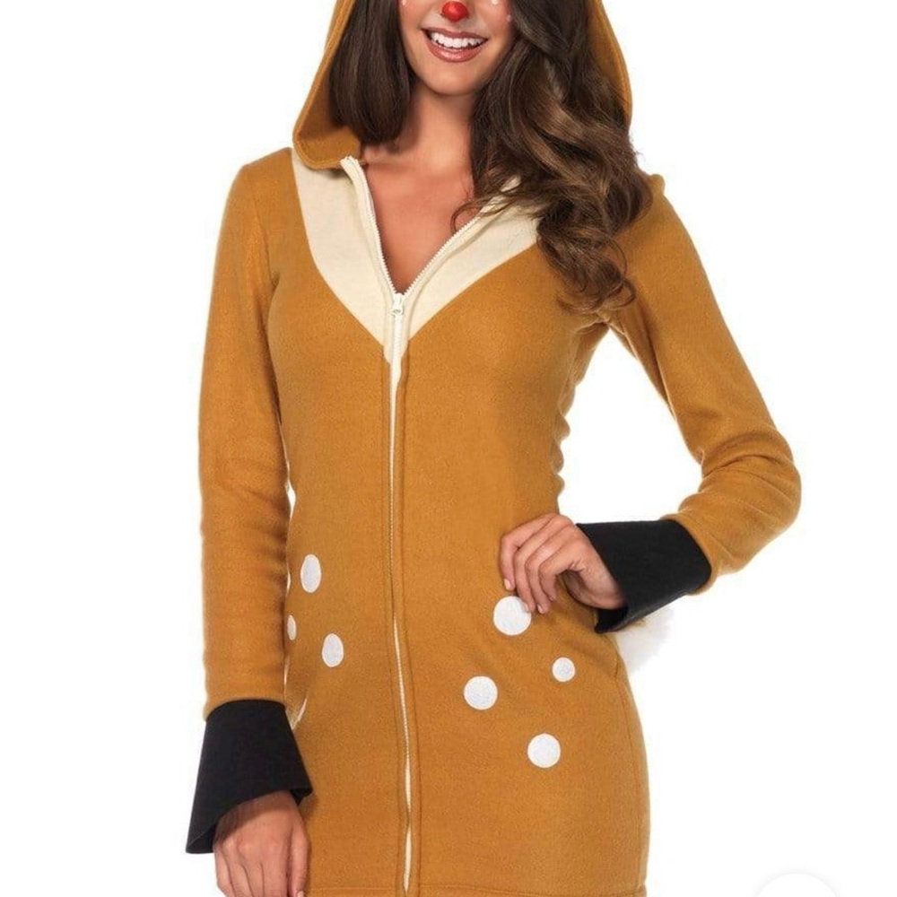 Leg Avenue Women's Cozy Reindeer/Fawn Costume - Picture 4 of 8